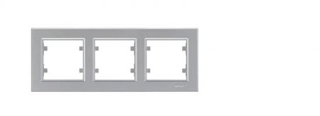 Рамка 3-м Karea горизонт. сереб. Makel 56065703 Рамка 3-м Karea горизонт. сереб. Makel 56065703