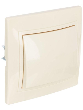 Выключатель 1-кл. СП Кварта 10А IP20 ВС10-1-0-ККм крем. GENERICA EVK10-K33-10-DM