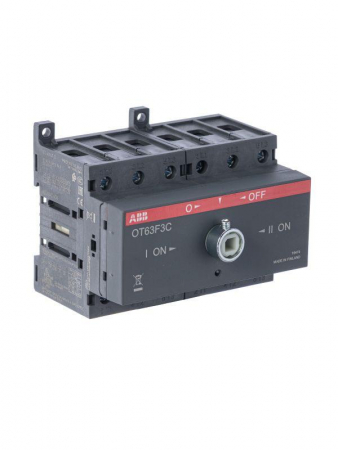 Рубильник реверсивный OT63F3C 63А (45А AC23) ABB 1SCA105338R1001 Рубильник реверсивный OT63F3C 63А (45А AC23) ABB 1SCA105338R1001