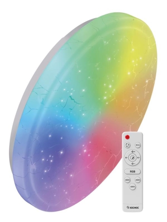 Светильник светодиодный PREMIUM FROST-RGB 75Вт 230В 3000-6500К 4400лм IP40 495х85мм настенно-потолочный управляемый с пультом ДУ с RGB подсветкой КОСМОС KSFrosRGB75W Светильник светодиодный PREMIUM FROST-RGB 75Вт 230В 3000-6500К 4400лм IP40 495х85мм настенно-потолочный управляемый с пультом ДУ с RGB подсветкой КОСМОС KSFrosRGB75W