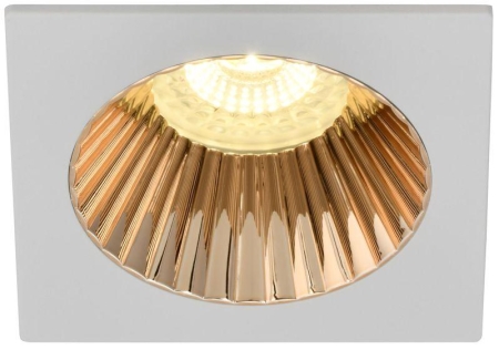 Светильник 4109 встраиваемый поворотный GU10 бел./золото пласт. IEK LT-UVB0-4109-GU10-1-K22