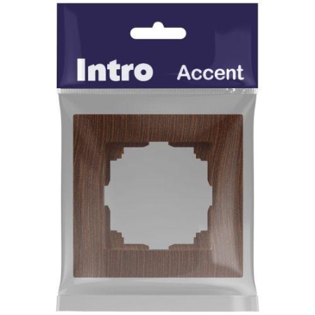 Рамка 1-м СП Accent 6-501-10 венге Intro Б0063770