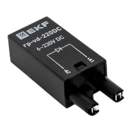 Модуль защитный диодный 6-220В DC для промежуточных реле RP AVERES EKF rp-vd-220DC Модуль защитный диодный 6-220В DC для промежуточных реле RP AVERES EKF rp-vd-220DC