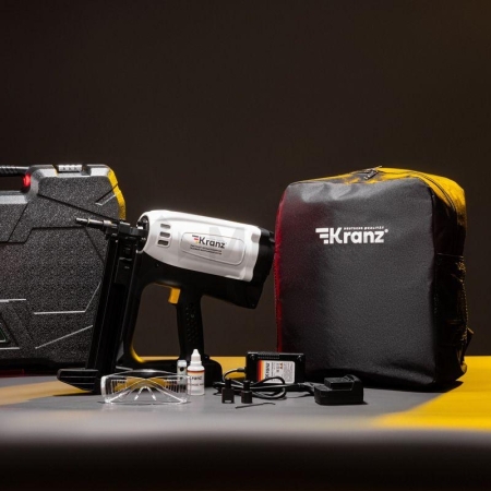 Пистолет монтажный газовый гвоздезабивной GN100 100Дж длина гвоздей 15-40мм d2.7-3мм KRANZ KR-16-1655