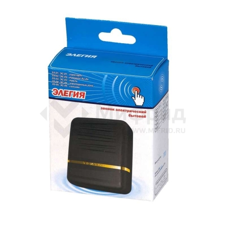 Звонок проводной Элегия соловей 220В 80-90дБА черн./зол. МОНОМАХ ЭЗ-05