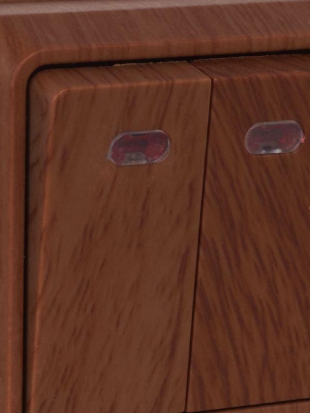 Выключатель 2-кл. ОП Октава 10А IP20 ВС20-2-1-ОД с индикацией дуб GENERICA EVO21-K04-10-DC