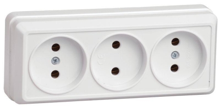 Розетка 3-м ОП Октава 10А IP20 без заземл. бел. GENERICA ERO30-K01-10-DC Розетка 3-м ОП Октава 10А IP20 без заземл. бел. GENERICA ERO30-K01-10-DC