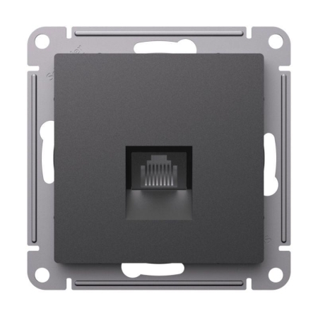 Розетка компьютерная AtlasDesign RJ45 кат.6A механизм базальт SE ATN001486 Розетка компьютерная AtlasDesign RJ45 кат.6A механизм базальт SE ATN001486