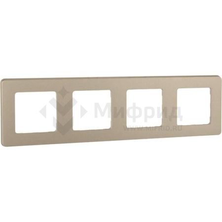 Рамка 4-м СП Inspiria IP20 шампань IEK 673968