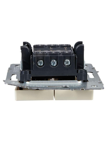 Выключатель проходной 2-кл. СП BRITE ВС10-2-6-БрКр 10А механизм беж. IEK BR-V22-0-10-K10