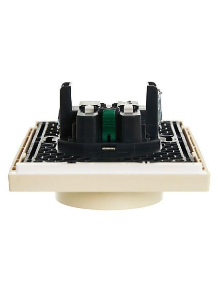 Розетка 2-м СП FORTE&PIANO FP424 16А с заземл. без защ. шторок безвинт. крепл. ваниль IEK FP-R21-16-1-K10