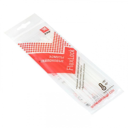 Хомут P6.6 2.5х150 FlexLock стандартный бел. (уп.100шт) PROxima EKF plc-fl-ctsw-2.5x150 Хомут P6.6 2.5х150 FlexLock стандартный бел. (уп.100шт) PROxima EKF plc-fl-ctsw-2.5x150