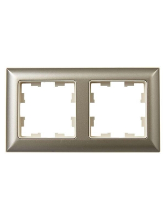 Рамка 2-м BRITE РУ-2-Бр беж./шампань IEK BR-M22-12-3-K10 Рамка 2-м BRITE РУ-2-Бр беж./шампань IEK BR-M22-12-3-K10