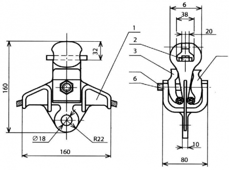 Седло двойное под пестик КС-011