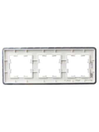 Рамка 3-м BRITE РУ-3-1-Бр метал. алюм. RE IEK BR-M32-M-01-K47