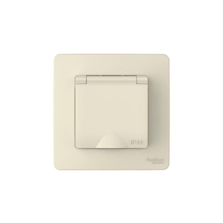 Розетка 1-м СП Blanca 16А IP44 250В с заземл. защ. шторки с крышкой молочн. SE BLNRS441112 Розетка 1-м СП Blanca 16А IP44 250В с заземл. защ. шторки с крышкой молочн. SE BLNRS441112