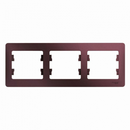 Рамка 3-м Glossa горизонт. баклажан. SE GSL001103 Рамка 3-м Glossa горизонт. баклажан. SE GSL001103