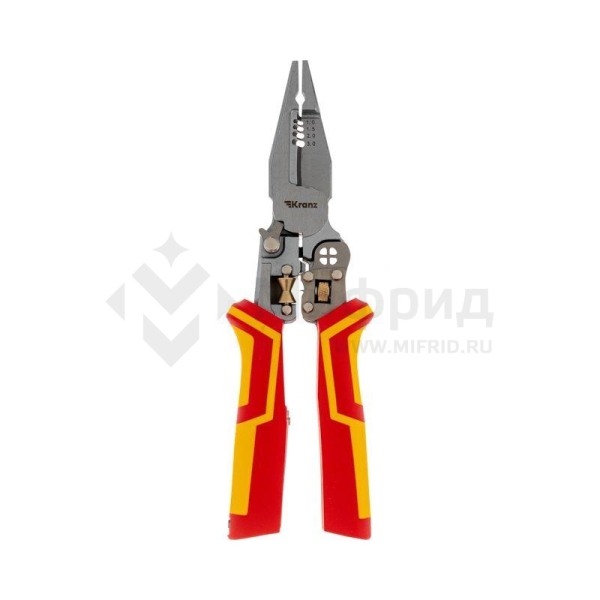 Плоскогубцы многофункциональные диэлектрические PRO 210мм с тестером Kranz KR-12-4656-3
