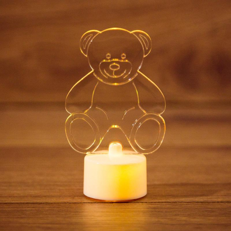 Фигура светодиодная "Мишка 2D" на подставке RGB Neon-Night 501-047