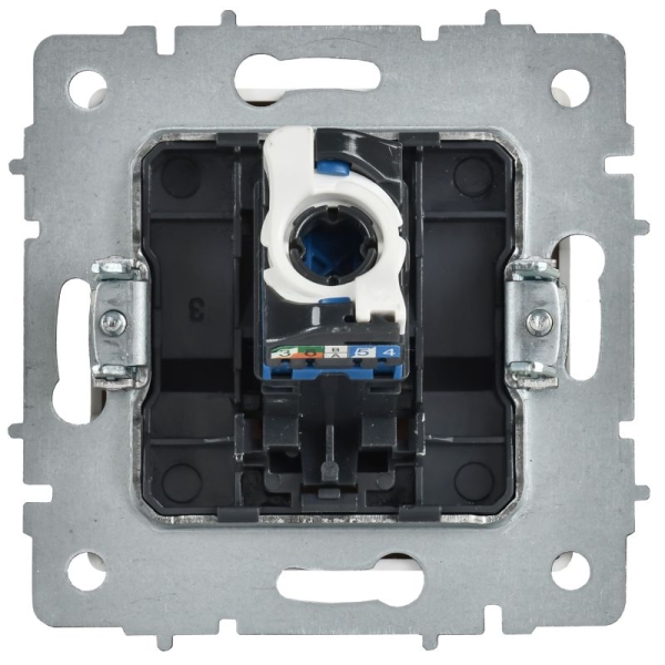 Розетка компьютерная СП BRITE РК10-БрАБ RJ45 кат.5E механизм арктич. бел. IEK BR-K10-1-K91