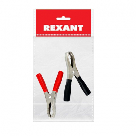 Зажим "крокодил" 50А 98мм (уп.2шт) Rexant 16-0018-9 Зажим "крокодил" 50А 98мм (уп.2шт) Rexant 16-0018-9