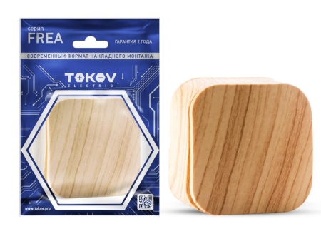 Выключатель 1-кл. ОП Frea 10А IP20 250В АБС-пластик сосна TOKOV ELECTRIC TKE-FR-V1-C25 Выключатель 1-кл. ОП Frea 10А IP20 250В АБС-пластик сосна TOKOV ELECTRIC TKE-FR-V1-C25