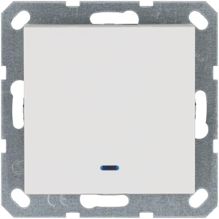 Переключатель проходной 1-кл. 10А IP20 с подсветкой механизм бел. глянцевый Jasmart G3012NW Переключатель проходной 1-кл. 10А IP20 с подсветкой механизм бел. глянцевый Jasmart G3012NW