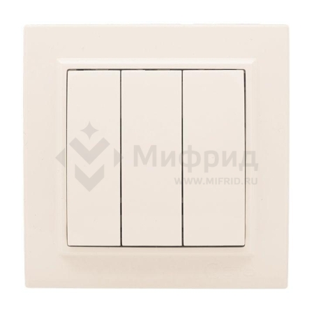Выключатель 3-кл. СП Минск 10А IP20 беж. EKF ERV10-024-20