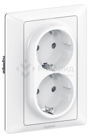 Рамка 1-м Valena Life для двойн. розеток бел. Leg 754221