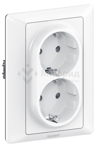 Рамка 1-м Valena Life для двойн. розеток бел. Leg 754221