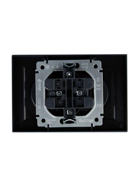 Розетка 2-м СП BRITE РСш12-2-БрМ 10А в сборе без заземл. защ. шторки маренго IEK BR-R23-10-K35-F