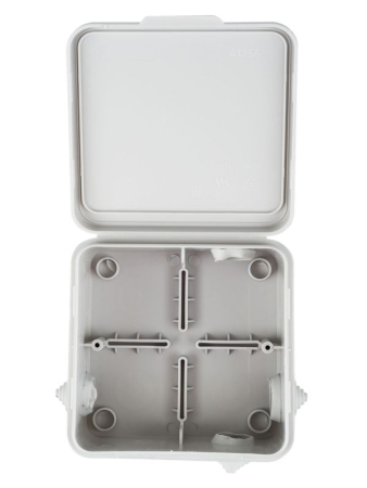 Коробка распаячная ОП 100х100х50 IP54 КМ41256 откид. крышка 8 вводов (7035) IEK UKO31-100-100-050-K03-54