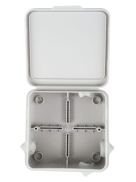 Коробка распаячная ОП 100х100х50 IP54 КМ41256 откид. крышка 8 вводов (7035) IEK UKO31-100-100-050-K03-54