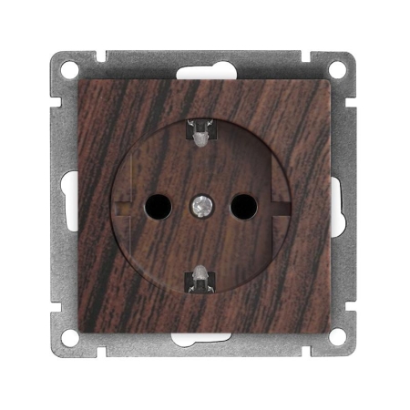 Розетка 1-м СП Афина 16А IP20 с заземл. механизм венге Universal A0028-V Розетка 1-м СП Афина 16А IP20 с заземл. механизм венге Universal A0028-V