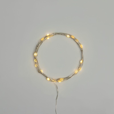 Гирлянда светодиодная "Роса" с крупными каплями 2м 20LED тепл. бел. IP20 2хCR2032 (в комплекте) Neon-Night 302-006