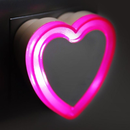 Светильник светодиодный ночник LED "Сердце" с фотосенсором 220В NL-263 Camelion 15381