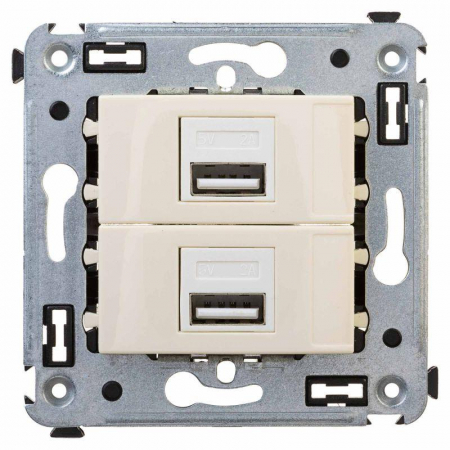 Устройство зарядное USB СП Avanti "Ванильная дымка" DKC 4405543 Устройство зарядное USB СП Avanti "Ванильная дымка" DKC 4405543