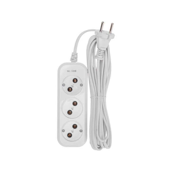 Удлинитель 3х5м без заземл. 2х0.75 бел. PROCONNECT 13-4207 Удлинитель 3х5м без заземл. 2х0.75 бел. PROCONNECT 13-4207