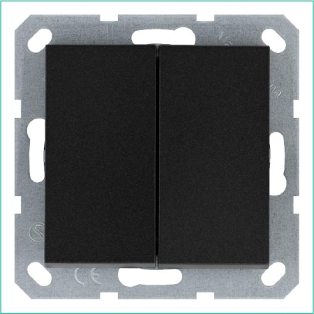 Переключатель проходной 2-кл. 10А IP20 механизм антрацит Jasmart G3022B Переключатель проходной 2-кл. 10А IP20 механизм антрацит Jasmart G3022B