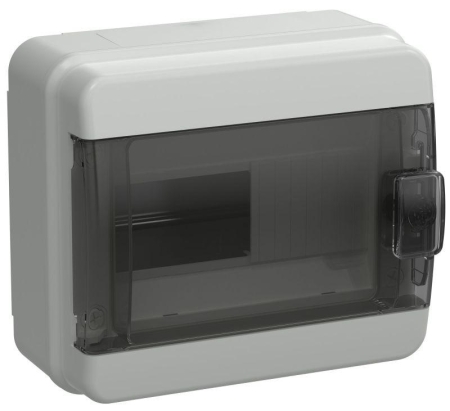 Корпус КМПн-8 TEKFOR IP65 черн. прозр. дверь пластик. IEK TF5-KP72-N-08-65-K03-K02