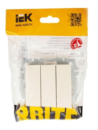 Выключатель 3-кл. СП BRITE ВС10-3-0-БрКр 10А механизм беж. IEK BR-V30-0-10-K10 Выключатель 3-кл. СП BRITE ВС10-3-0-БрКр 10А механизм беж. IEK BR-V30-0-10-K10