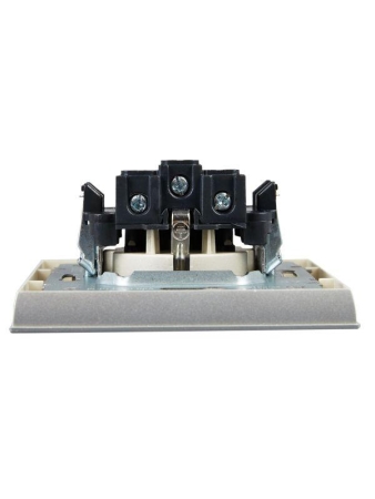 Розетка СП BRITE РСР14-1-0-БрА 16А в сборе с заземл. защ. шторки алюм. IEK BR-R14-16-K47-F