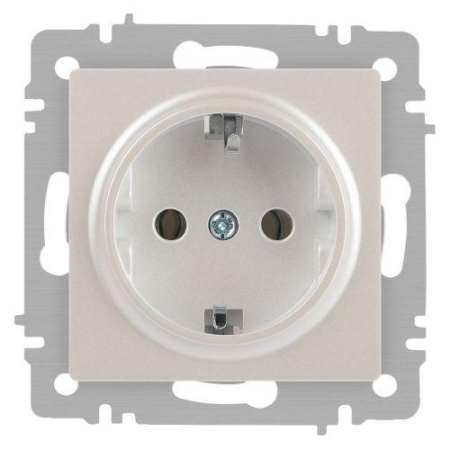 Розетка 1-м СП Accent 6-202-06 16А IP20 250В 2P+E Schuko перламутр. Intro Б0063695 Розетка 1-м СП Accent 6-202-06 16А IP20 250В 2P+E Schuko перламутр. Intro Б0063695