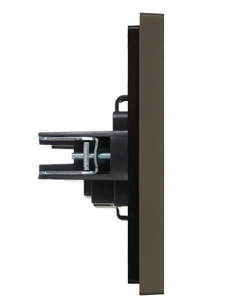 Розетка 1-м СП FORTE&PIANO FP318 10А без заземл. без защ. шторок винт. крепл. сер. IEK FP-R10-10-K03