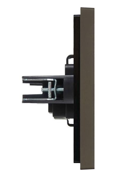 Розетка 1-м СП FORTE&PIANO FP318 10А без заземл. без защ. шторок винт. крепл. сер. IEK FP-R10-10-K03