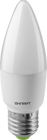 Лампа светодиодная 61 960 OLL-C37-10-230-4K-E27-FR 10Вт свеча 4000К нейтр. бел. E27 1000лм 176-264В ОНЛАЙТ 61960