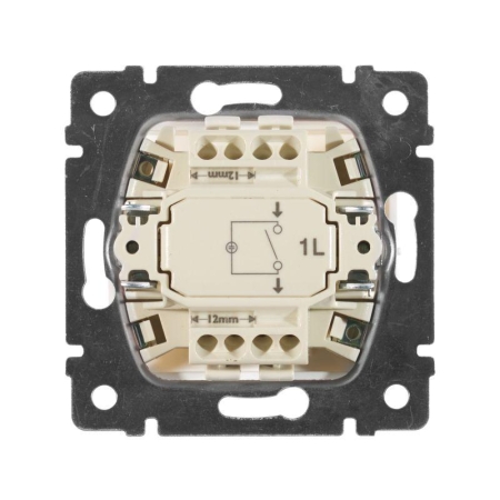 Выключатель 1-кл. СП Valena 10А IP31 250В с зел. индикацией механизм бел. IEK 774410