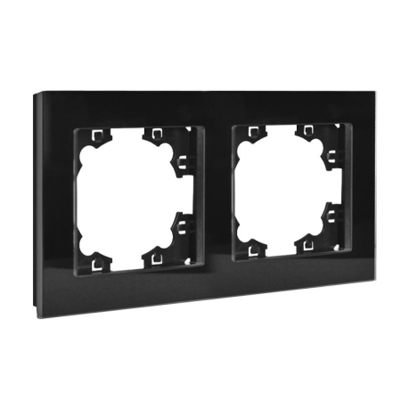 Рамка 2-м Афина стеклянная графит UNIVersal 2255 Рамка 2-м Афина стеклянная графит UNIVersal 2255