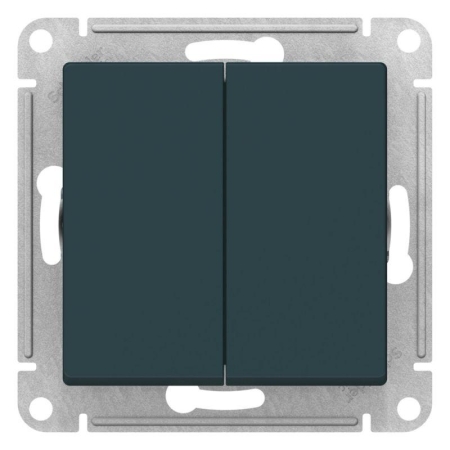 Выключатель 2-кл. AtlasDesign (сх. 2) 10А с самовозвратом механизм изумруд SE ATN000817