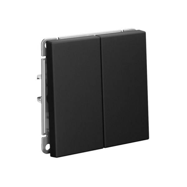 Переключатель 2-кл. ArtGallery 10AX быстрозажим. клем. механизм карбон SE GAL001065S